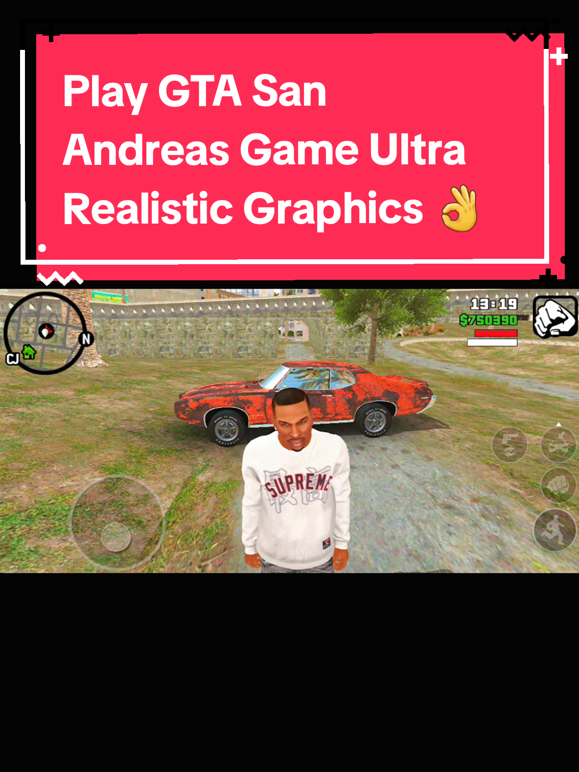 GTA San Andreas Ultra Realistic Graphics Game ⚡️ 🎮 #foryou #cargame #gamename #offlinegame #100kviews #newupdate  #viralvideo #newgame2024  #unfreezmyaccount🙏🙏🙏    