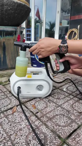 Máy rửa xe gia đình siêu khoẻ Deli, động cơ lõi đồng 1400w #anhthereview #mayruaxecaoap #deli 