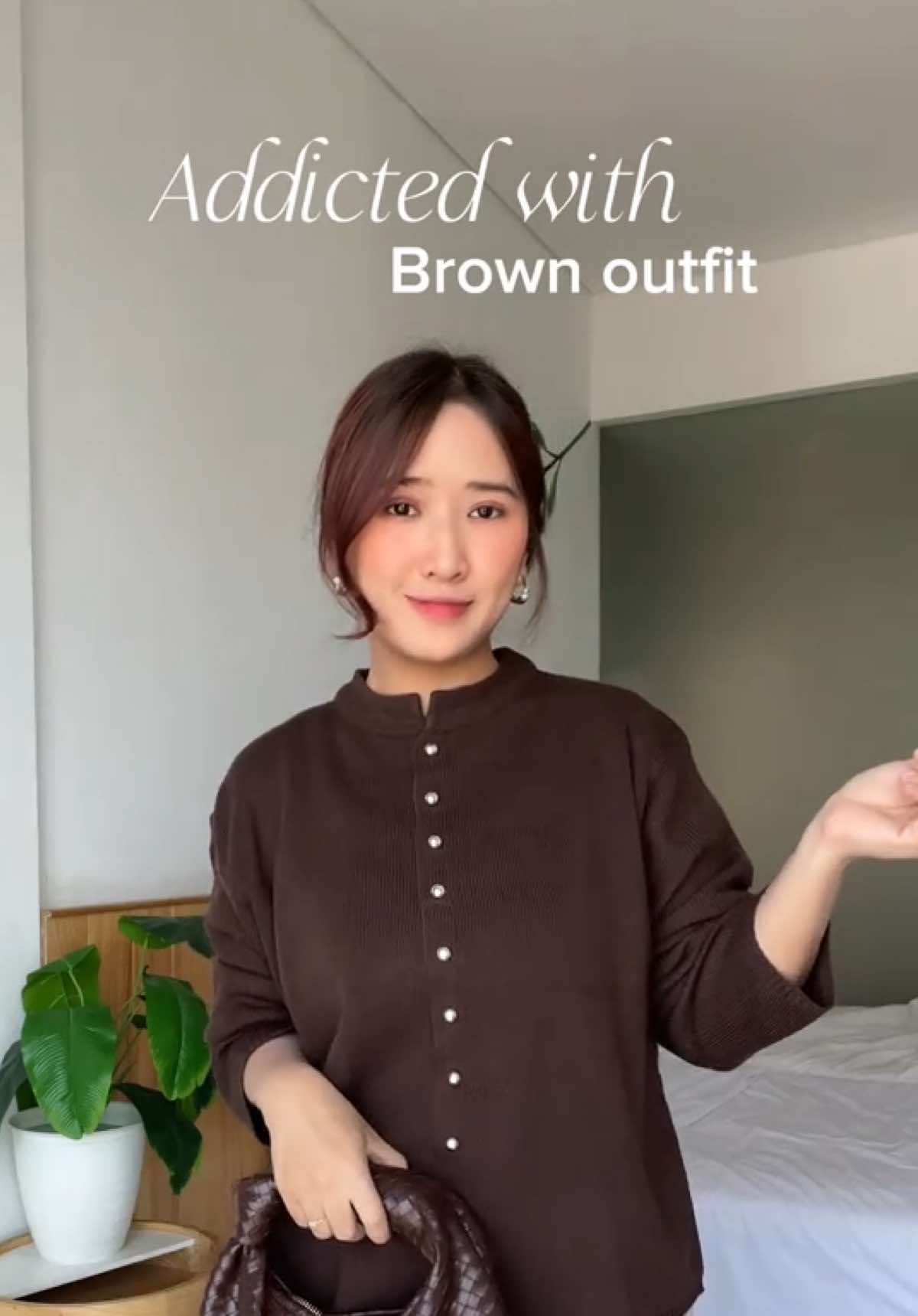 Brown my favorite color 🍩🤎#cardigan #kardigancoklat #brown #outfitbrown #casual 