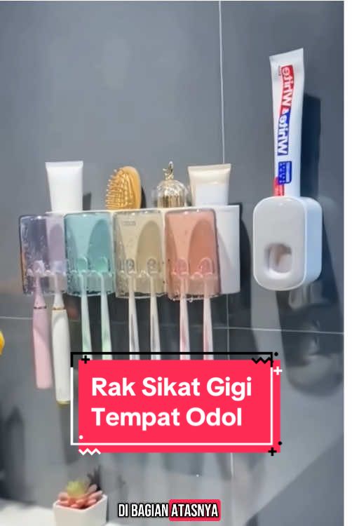 Rak penyimpanan sikat gigi dan tempat odol #raksikatgigi #tempatsikatgigi #rakgantungsikatgigi #dispenserodol #rakgantungkamarmandi 