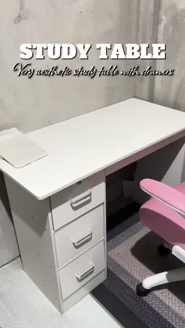 Sulit to buy mga sis! Computer desk with three drawers.  #studytable #desksetup #computertable #desktable #whitedesk #tablewithdrawers #makeitviral #fypage #fyppppppppppppppppppppppp 