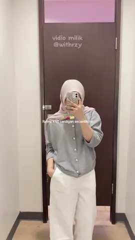 Outfit cantik pakai knit cardigan #knitwear #cardiganoutfit #outfit #fyp 