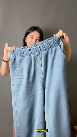 Pinggang ngaret, ukurannya juga lengkap #baggyjeans #celanajeanspinggangkaret #loosejeans #celanajeanswanita 