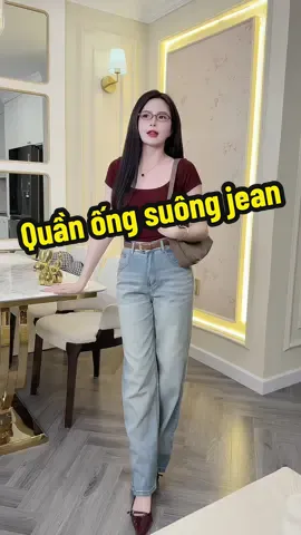 MYUN - Quần Jeans nữ suông màu xanh bạc thời trang #review #champhan #thoitrangnu #champhanriview #quần #jean #quanongrong #quanongsuong #quanjean 