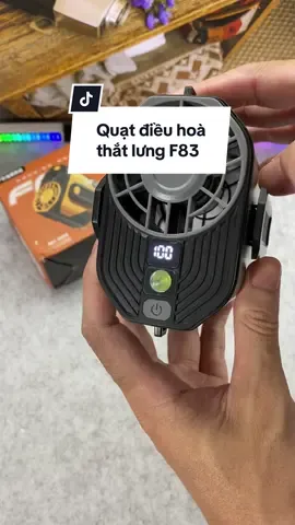 1 chiếc quạt điều hoà thắt lưng cho anh chị cô chú làm ngoài trời thoải mái, gió rất mạnh và pin trâu #haistorepower #quatdieuhoadeothatlung #f83 