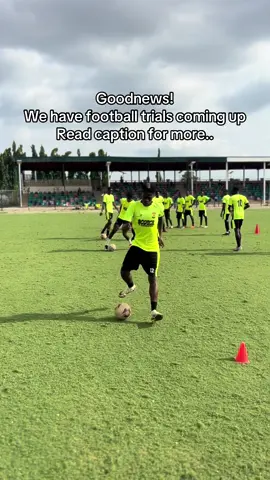 **Strikers Hub Football Academy Trials Programme! * **Date:** June 16th - 22nd, 2025   ** Venue:** Bwari Stadium, Abuja FCT   **Registration Fee:** N70,000 Are you ready to take your football skills to the next level? Join us for an exciting week of trials at Strikers Hub!** **What to Expect:** - **Professional Coaching:** Learn from experienced trainers. - **Skills Assessment:** Showcase your talent and receive valuable feedback. - **Opportunity to Join:*Strikers Hub Football Academy and a chance to be part of our academy! **Who Can Participate:** - Young talents passionate about football, aged 16-22 **How to Register:** 1. Visit our website:  2. Fill out the registration form. 3. Pay the registration fee of N70,000. **Don’t miss this chance to shine on the field and become part of Strikers Hub Football Academy! Limited spots available!** **For More Information:** Contact us at:   Email:  **Join the Strikers Hub family and kickstart your football journey! ⚽💪** **Follow us on social media for updates!**   [#StrikersHubTrials](#)  #Football #Academy #Trials #abuja_fc 