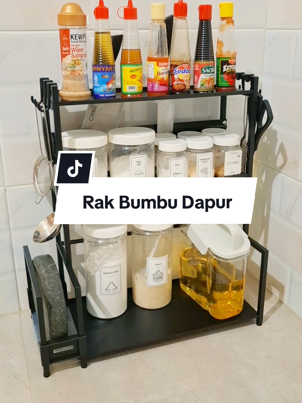 Rak bumbu dapur aesthetic #rak #rakbumbu #dapur 