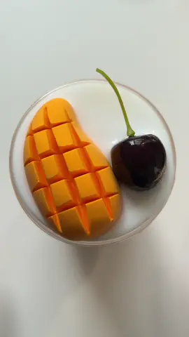 망고 체리 푸딩🥭🍒🍮 #슬라임 #slime #史莱姆 #asmr 