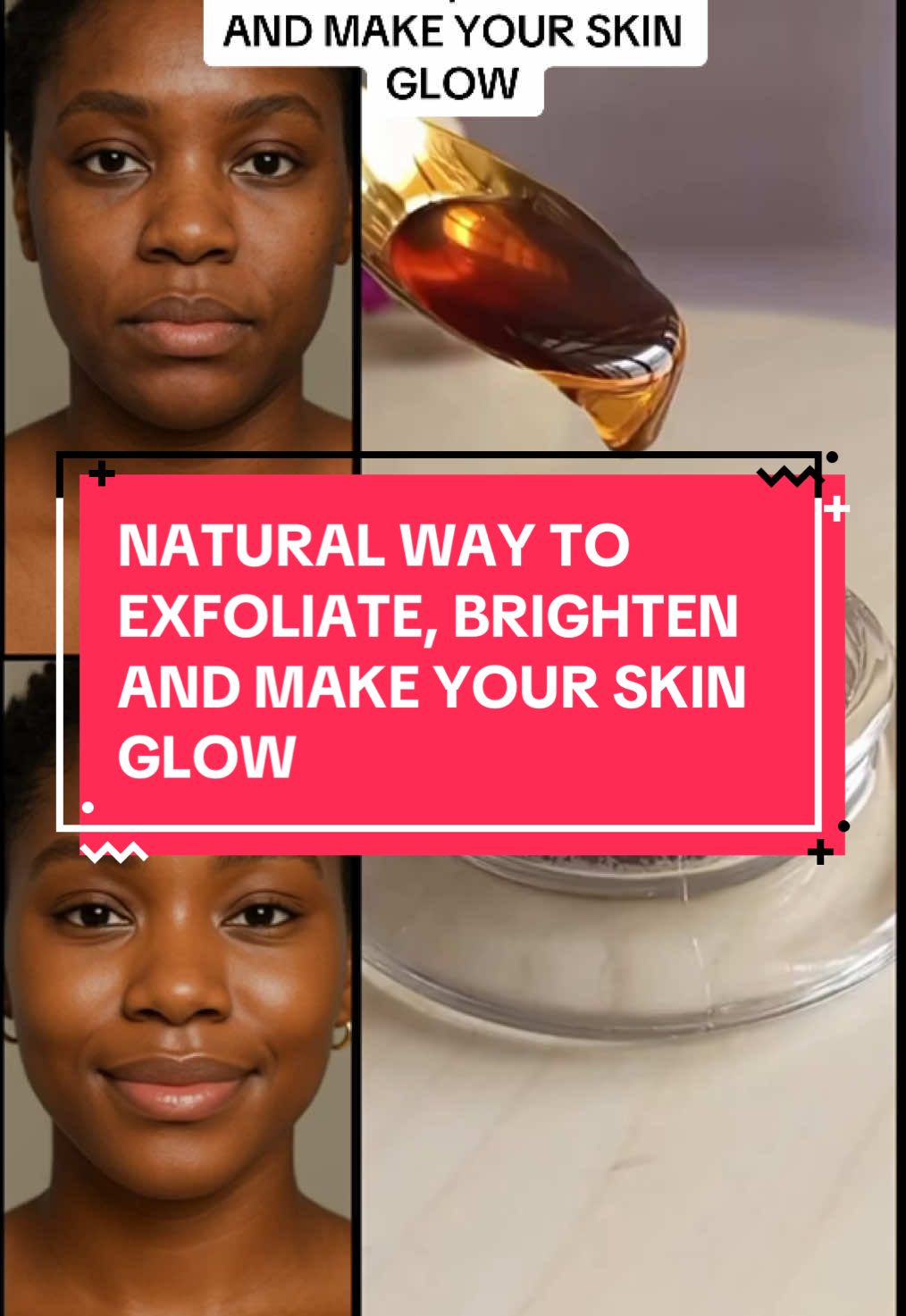 Natural way to exfoliate, brighten and make your skin glow. #exfoliating #skinbrightning #skincare