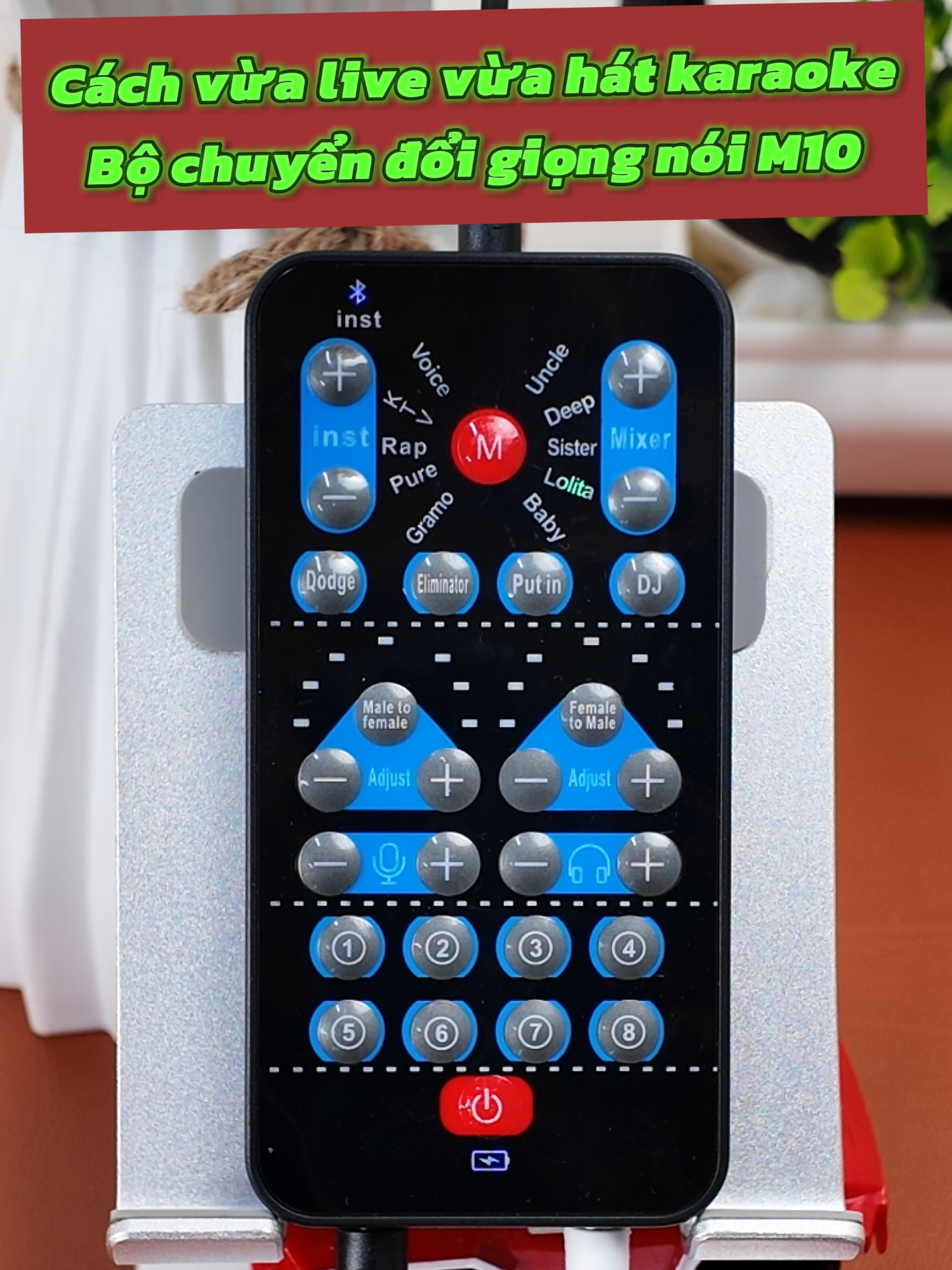 Hiệu ứng & hát Karaoke trên bộ chuyển đổi giọng M10#bochuyendoigiongnoi #chuyendoigiongnoi #m10 #vinetstore #xh #vairal #xhtiktok