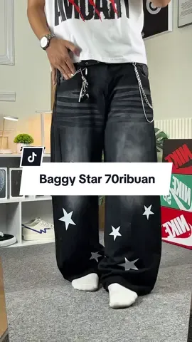 Worth it parah! Baggy Star secakep ini cuma 70ribuan 🔥 #baggystar #rekomendasibaggyjeans #baggyjeans #celanagombrong #celanabaggy 