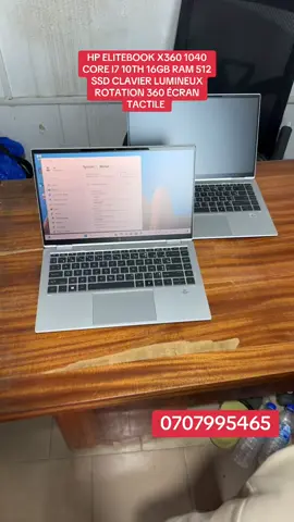 HP ELITEBOOK X360 1040 CORE I7 10TH 16GB RAM 512 SSD CLAVIER LUMINEUX ROTATION 360 ÉCRAN TACTILE. 0707995465 ou pv #typ #225🇨🇮 #ordinateur #pc #225tiktok🇨🇮 