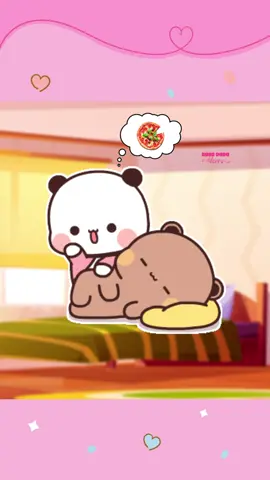 Bubu muốn ăn pizza 🍕 Bubu massages Dudu in exchange for pizza #bubududu #bubududulove #couple #cute 