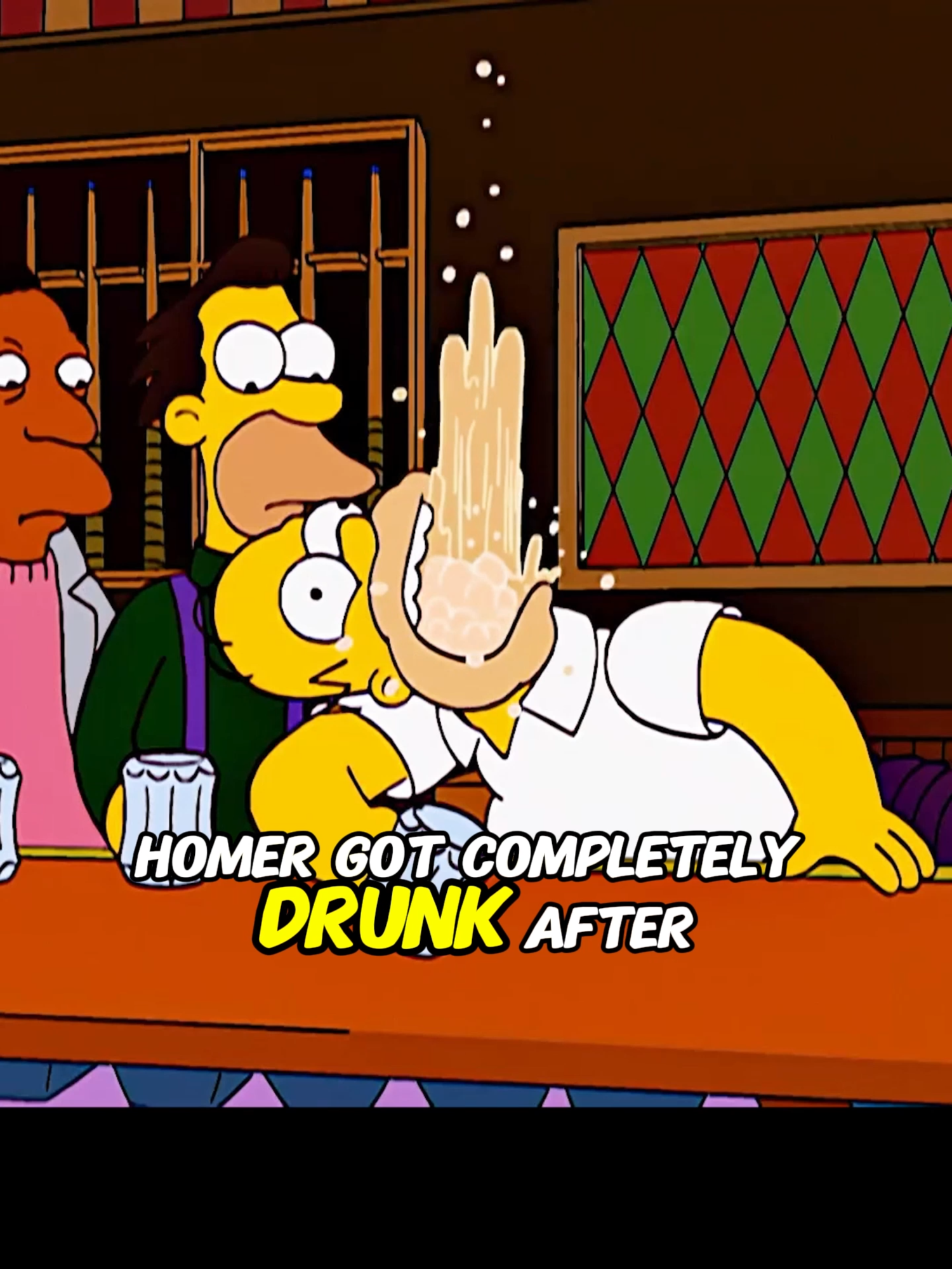 Homer got completely drunk after downing the drink#tiktok #fyp #cartoon #thesimpsons