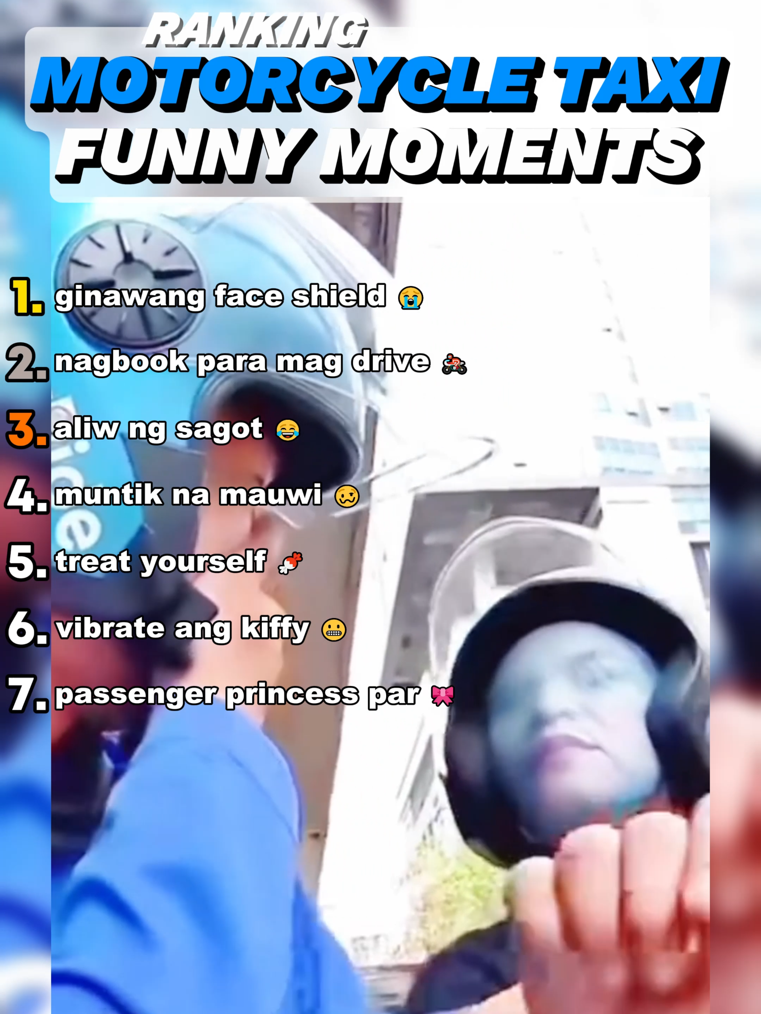 Ranking FUNNY Motorcycle Taxi Moments #top5#bestmoments#ranking#funny#mctaxi#mototaxi#angkas#joyride#moveit#pinoy#foryou#foryoupage#fyp