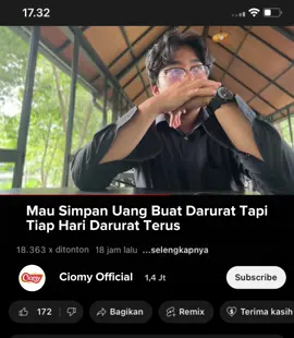 Cung yang sama juga kaya Minci? Udah mau nabung eh taunyaa kepake lagi dihari itu jugaa🥲 Btw semangat yah! Kalau ga diri kita yang ngasih sekangat, mau sama siapa lagi sobat? Yakin aja sama allah yahh bahwa semuanya akan baik-baik ajaa✨ #ciomy #ciomyofficial #ciomykereta #cuankiinstan 