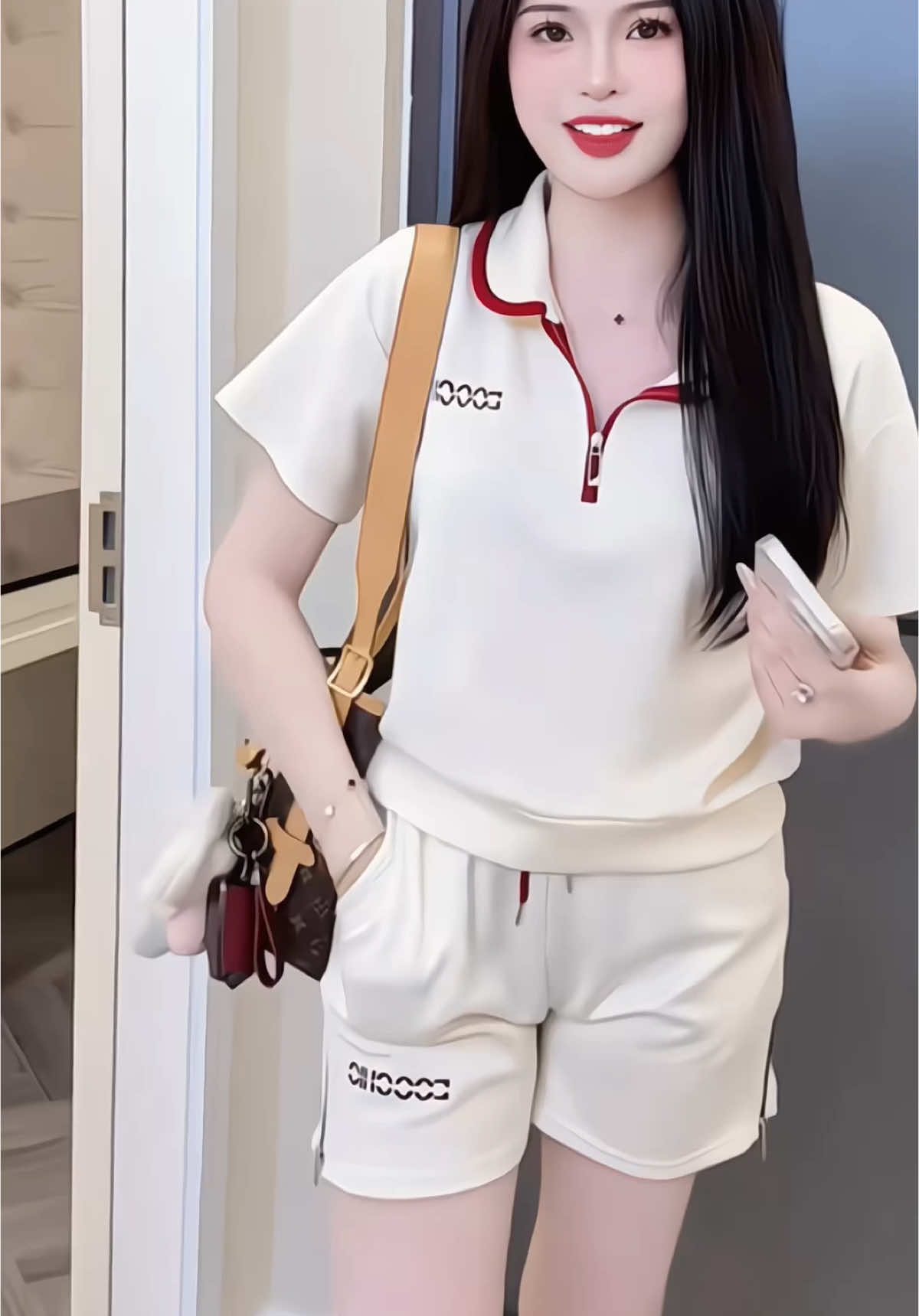 Set Bộ Đùi Thêu Chữ Nổi Cổ Khoá #bodonu #bodoxinh #thoitrangnu #mặcđẹpmỗingày 