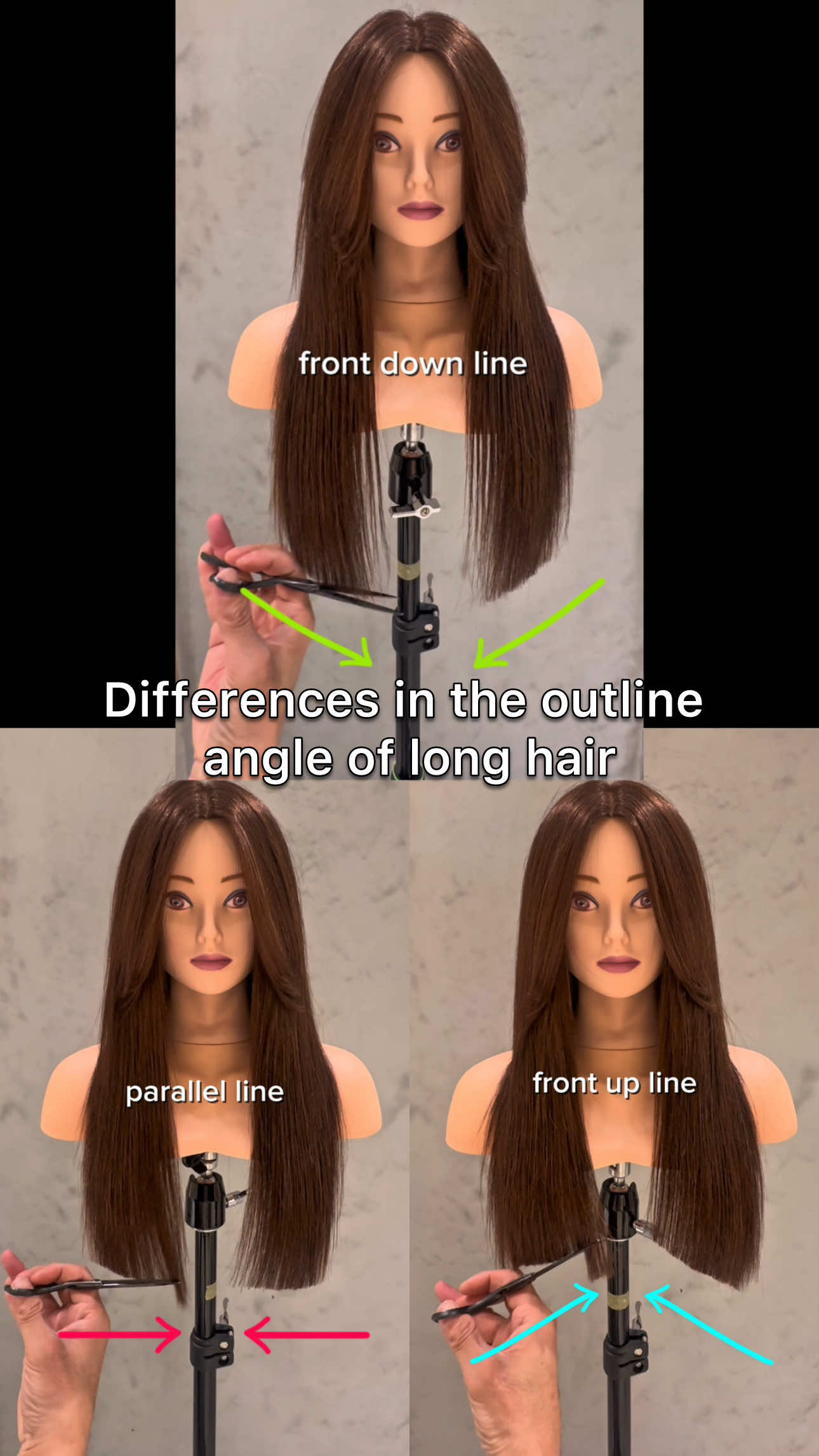 ロングヘアのアウトラインをフロントで切って角度を変えて比べてみました！ I cut the outline of the long hair at the front and compared it by changing the angle! 把长发的轮廓剪在前面，换个角度比较了一下！ 긴 머리의 아웃라인을 프론트에서 자르고 각도를 바꿔서 비교해 봤어요! ¡Corté el contorno de mi cabello largo en la parte delantera y lo comparé cambiando el ángulo! Cortei o contorno do meu cabelo comprido na frente e o comparei mudando o ângulo! ‎قطعت الخطوط العريضة لشعري الطويل في المقدمة وقارنته عن طريق تغيير الزاوية! #cut#カット動画 #ロングヘア #レイヤーカット