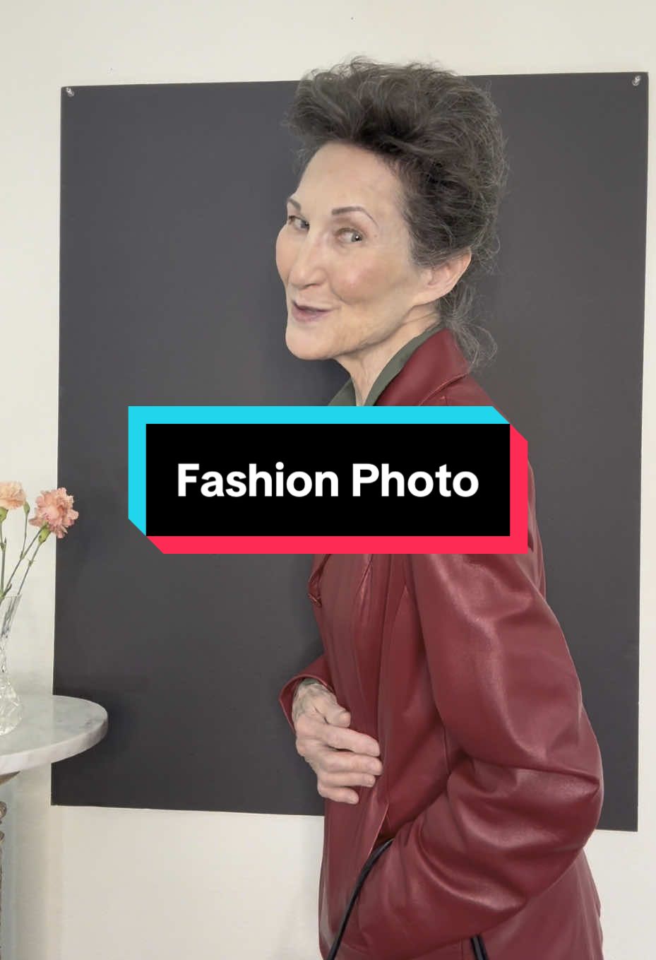 A giant flower faces the #model in this #Prada fashion photo in #Vogue Magazine! #getthelook #fashionphotography #pose #red #fashioninspo 