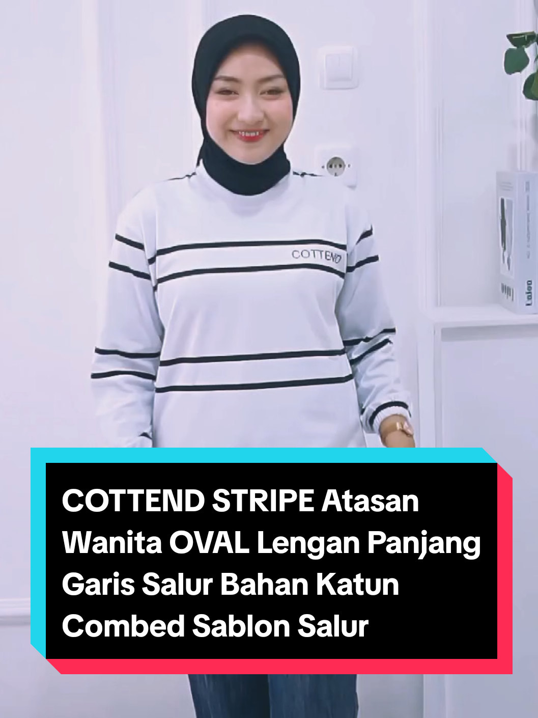 COTTEND STRIPE Atasan Wanita OVAL Lengan Panjang Garis Salur Bahan Katun Combed Sablon Salur #atasanwanita #atasan #oval #combed #cottend #kaos #kaosmurah #kaoswanita #bajukaos #outfit #fyppppppppppppppppppppppp #fyp #fypage #style 