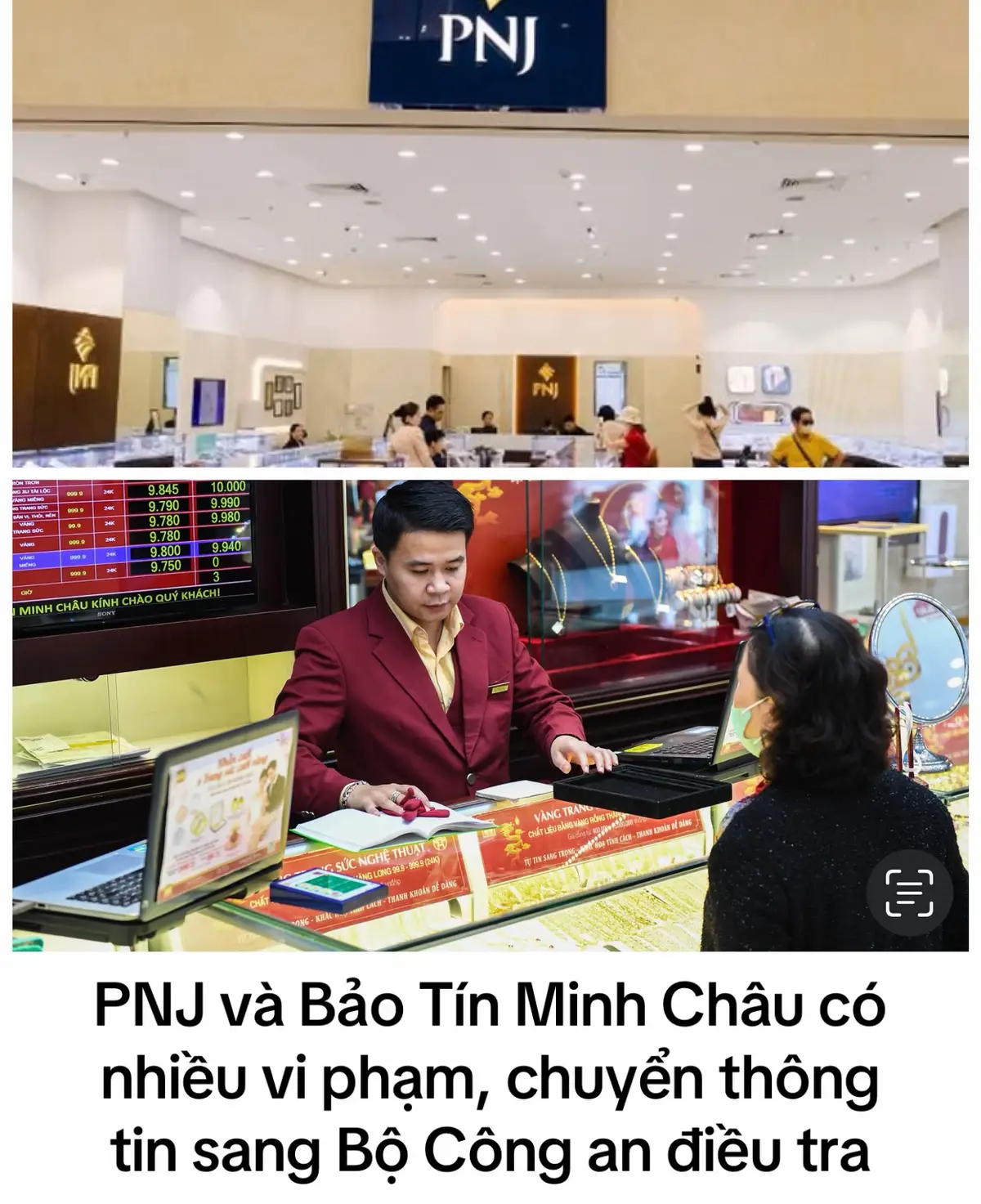 Từ kết quả thanh tra, NHNN đã có văn bản chuyển thông tin vụ việc vi phạm về chế độ hóa đơn, chứng từ kế toán, thuế có dấu hiệu vi phạm pháp luật hình sự tại PNJ sang Bộ Công an để xác minh, điều tra, xử lý. Ngân hàng Nhà nước Việt Nam (NHNN) vừa chính thức ban hành kết luận thanh tra về việc chấp hành chính sách, pháp luật trong hoạt động kinh doanh vàng tại CTCP Vàng bạc đá quý Phú Nhuận (PNJ; HoSE: PNJ). Cuộc thanh tra được thực hiện theo quyết định của Chánh Thanh tra NHNN nhằm kiểm tra việc tuân thủ các quy định về kinh doanh vàng, phòng chống rửa tiền, cũng như chế độ kế toán, hóa đơn, chứng từ và nghĩa vụ thuế. Theo kết luận, PNJ cơ bản chấp hành đúng các quy định trong hoạt động mua bán vàng miếng, niêm yết giá theo quy định, báo cáo số liệu và thực hiện các quy định phòng, chống rửa tiền. Tuy nhiên, đơn vị này cũng tồn tại nhiều vi phạm và thiếu sót nghiêm trọng. Cụ thể, thứ nhất việc chấp hành chính sách pháp luật trong hoạt động kinh doanh vàng: PNJ vi phạm về chấp hành chế độ báo cáo hoạt động kinh doanh mua, bán vàng miếng; có dấu hiệu đưa thông tin gây nhầm lẫn về sản phẩm, hàng hóa do doanh nghiệp cung cấp nhằm thu hút khách hàng của doanh nghiệp khác, liên quan đến hành vi cạnh tranh không lành mạnh; có dấu hiệu vi phạm về nhãn hàng hóa theo quy định đối với sản phẩm vàng trang sức, mỹ nghệ;... Kết quả xác minh cho thấy có dấu hiệu PNJ vi phạm quy định của pháp luật về thuế. Căn cứ quy định của pháp luật, Ngân hàng Nhà nước đã có Văn bản chuyển thông tin sang cơ quan có thẩm quyền để xem xét, xử lý theo quy định. Thứ hai, việc chấp hành quy định của pháp luật về phòng, chống rửa tiền: PNJ vi phạm các quy định pháp luật về phòng, chống rửa tiền, cụ thể: ban hành quy định nội bộ có nội dung không đầy đủ theo quy định; không phân loại khách hàng theo mức độ rủi ro; báo cáo không đủ nội dung theo quy định của pháp luật; không báo cáo các giao dịch có giá trị lớn phải báo cáo liên quan đến hoạt động kinh doanh vàng; không thực hiện kiểm toán nội bộ về phòng, chống rửa tiền theo quy định; chưa có quy định về việc phong tỏa tài khoản, niêm phong, phong tỏa hoặc tạm giữ tài sản; chưa có hướng dẫn cụ thể để thực hiện đánh giá rủi ro về rửa tiền; chưa quy định thẩm quyền phê duyệt báo cáo; hình thức phổ biến báo cáo trong toàn hệ thống; chưa có quy định về các trường hợp nhận biết khách hàng; chưa quy định cụ thể về tần suất cập nhật thông tin nhận biết khách hàng; chưa có quy định về thu thập thông tin về chủ sở hữu hưởng lợi, mục đích và bản chất của mối quan hệ kinh doanh của khách hàng với đối tượng báo cáo; PNJ có thực hiện nhận biết khách hàng, lưu giữ thông tin nhận biết khách hàng nhưng không đầy đủ theo quy định của pháp luật. Thứ ba, việc chấp hành quy định của pháp luật về chế độ kế toán, lập và sử dụng hóa đơn, chứng từ; về kê khai và thực hiện nghĩa vụ thuế: PNJ vi phạm về lập hóa đơn bán hàng không đúng thời điểm đối với một số hóa đơn; một số giao dịch thiếu thông tin hoặc có thể không phải thông tin số CMND/CCCD của khách hàng trên Bảng kê 01/TNDN;... Nguyên nhân được xác định là do người đại diện theo pháp luật, lãnh đạo, nhân viên PNJ chưa nghiêm túc chấp hành một số quy định của pháp luật trong hoạt động kinh doanh vàng, phòng chống rửa tiền và hạch toán kế toán, lập và sử dụng chứng từ kế toán, kê khai và thực hiện nghĩa vụ thuế. Về biện pháp xử lý, ngay khi kết thúc thanh tra trực tiếp, NHNN đã có Văn bản chuyển thông tin vụ việc vi phạm về chế độ hóa đơn, chứng từ kế toán, thuế có dấu hiệu vi phạm pháp luật hình sự tại PNJ sang Bộ Công an để xác minh, điều tra, xử lý. Đồng thời, Chánh Thanh tra NHNN đã ban hành Quyết định xử phạt vi phạm hành chính đối với PNJ về các hành vi vi phạm quy định của pháp luật về chế độ thông tin báo cáo mua, bán vàng miếng và hoạt động phòng, chống rửa tiền với tổng số tiền phạt là hơn 1,3 tỷ đồng. #pnj #baotinminhchau #giavang #xuhuong 
