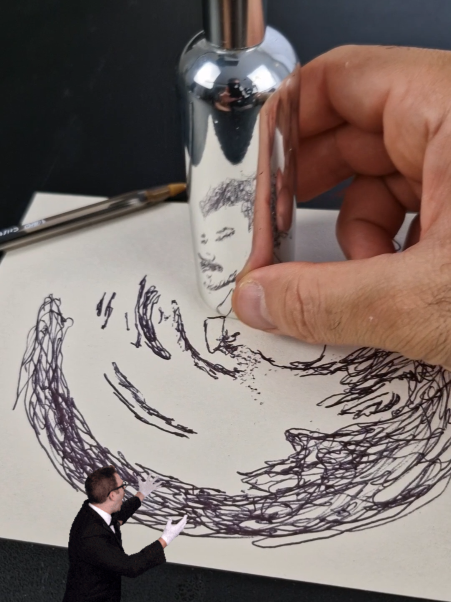 Art by @ezoji #morganwallen #art #Handmade #artisticgifts #illusion #drawing #anamorphicart #vision_error #drawingsketch #painting #drawingtutorial 