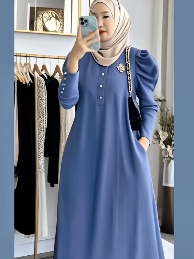 SE - Gamis Midi Askia Knit  Rib Oska Premium 