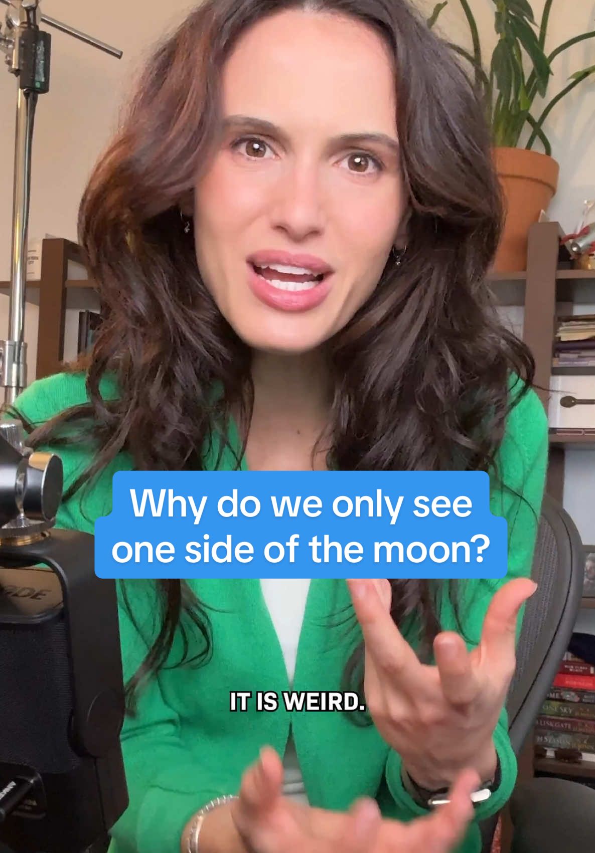Why do we only ever see one side of the moon? The moon completes one rotation around its own axis in the same amount of time it orbits earth. The two are perfectly in sync! But it wasn’t always that way... When the moon formed, likely from a collision with earth, it was a hot molten object spinning wildly, changing shape, pulled by Earth’s gravity. As it settled into its orbit, Earth’s gravity pulled on its closer edge, making it into an oval shape. This created an uneven pull as it rotated on its axis. Over time this constant tug on the Moon’s bulge… caused its rotation to slow, and eventually match Earth’s… This is “tidal locking,” an effect that’s actually quite common and found in most large moons in our solar system. Because of this, humanity didn’t see the back of our own moon until 1959. And turns out it looks COMPLETELY different! If you want to know WHY, follow along!  #animation #moon #science #technology #historyfacts