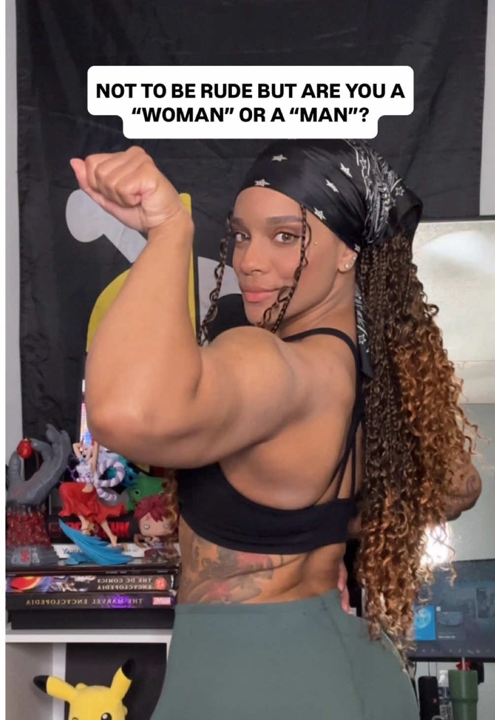 Sir. . .you are looking at peak IRL anime muscle mommy. Don’t ever question my femininity just because I have muscles EVER AGAIN 😂😈 #anime #animegirl #animewaifu #girlswholift #musclemommy #voiceactor 