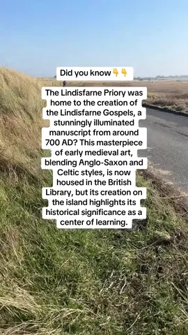Did you know 📜 The Lindisfarne Gospels, a dazzling 7th-century masterpiece, were crafted on Holy Island! ✨ #HistoryVibes #Lindisfarne #BookTok #History #viral #fyp 
