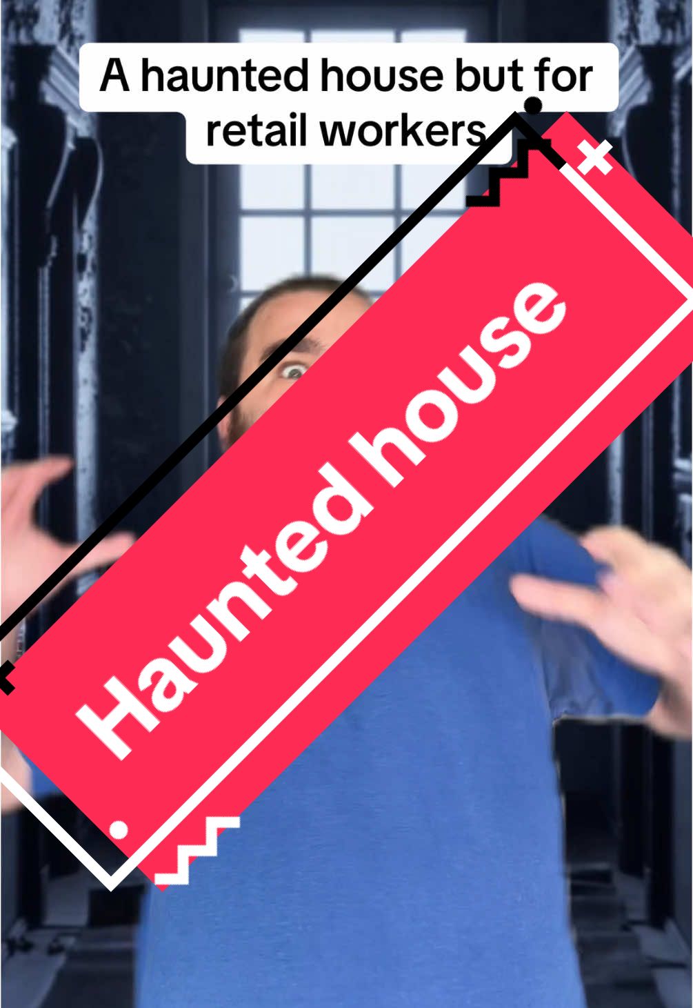Inspo from @Steven He #retail #retaillife #workinginretail #customerservice #hauntedhouse #funny #relatable #sketch 