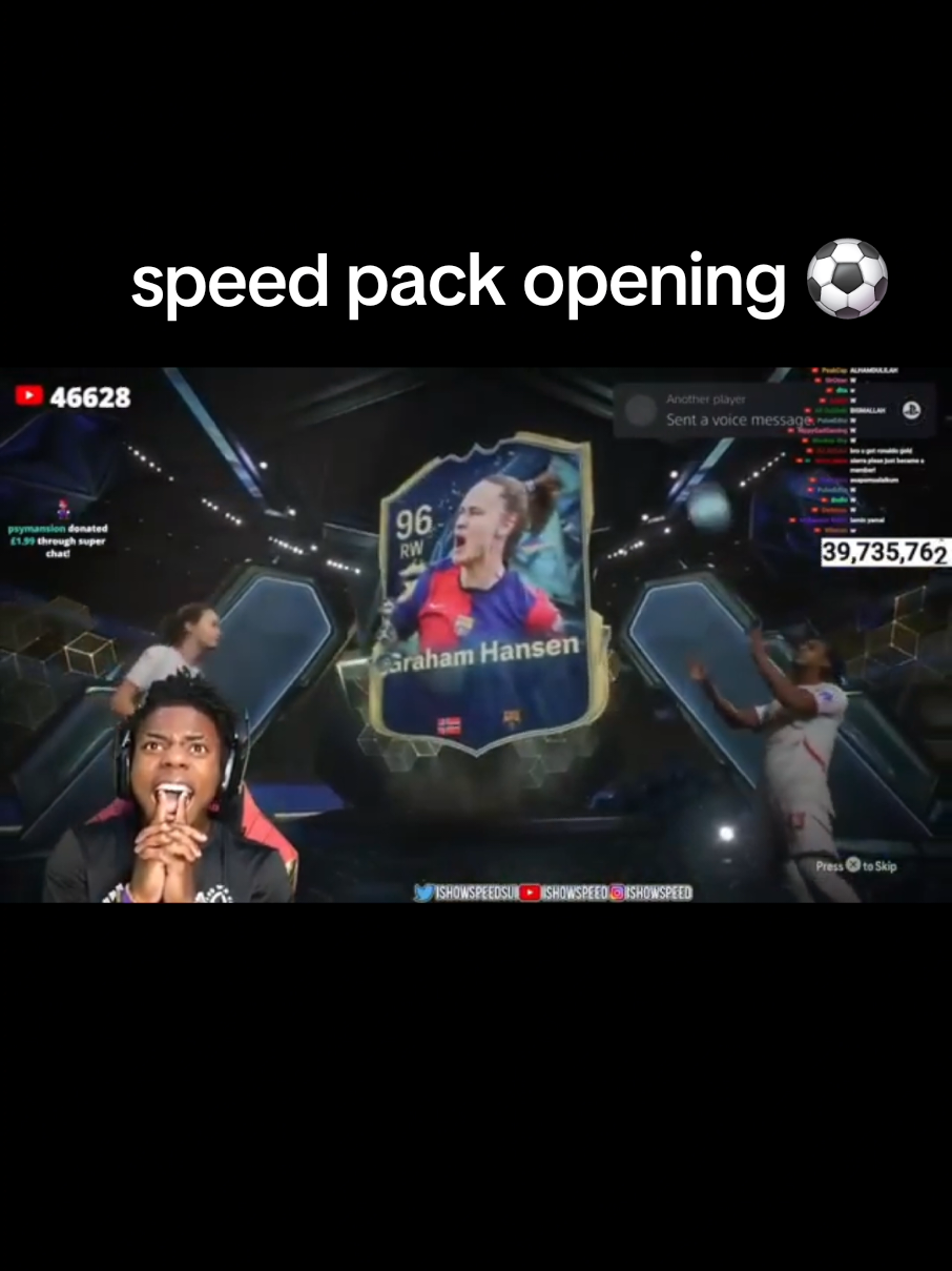 Speed just dropped $1,000 on FIFA packs😭🔥 #ishowspeedclipz #ishowspeedrage #ishowspeedlive #fifa #fc25 #packopening #ultimateteam 