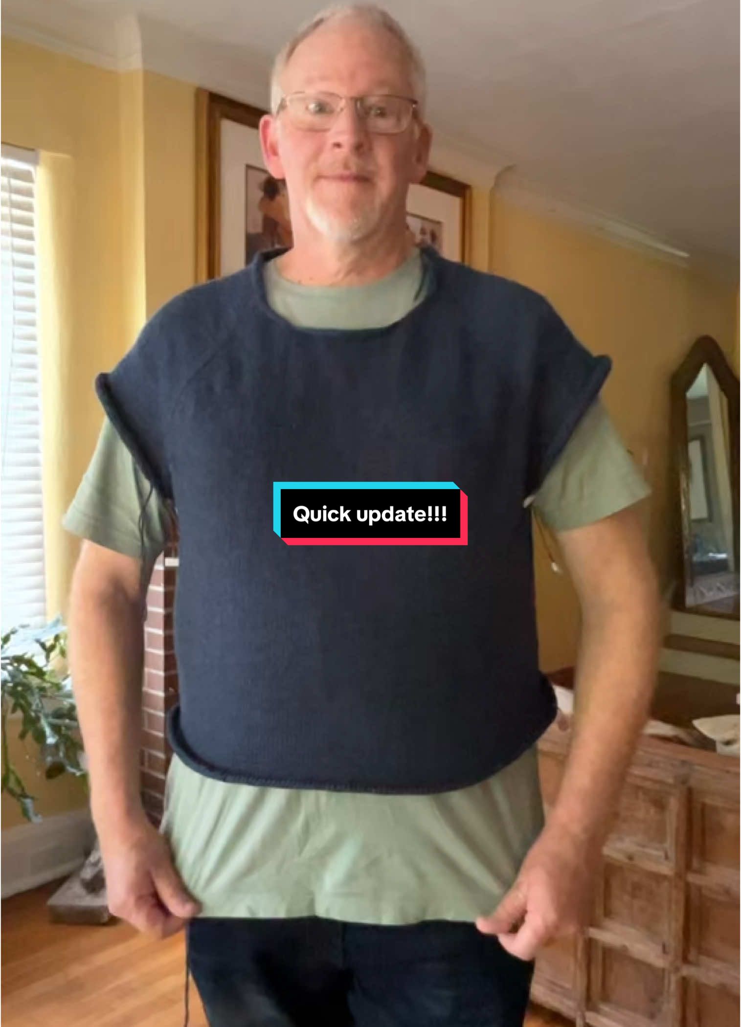 Quick update!!! #knittok #knitting #sweater #knitsweater #raglan 