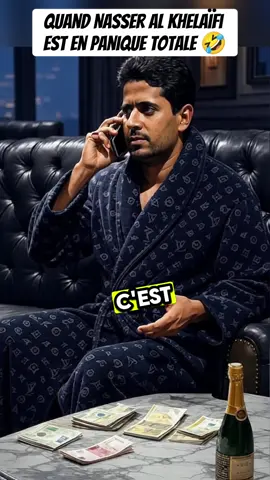 Nasser Al khelaïfi en panique pour le match de demain 🤣 #psg #footballtiktok #humour #drole 