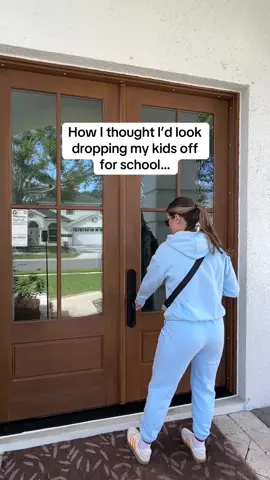 Looking stylish or rocking the robe, you still did it. 💪 #motherhood #schooldropoff #parentinghumor