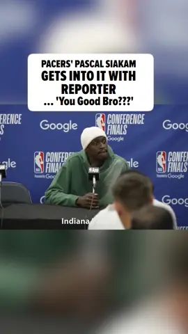 #IndianaPacers star #PascalSiakam was testy during his postgame availability in New York ... and it just happened to involve the reporter who had a cringeworthy interaction with #CaitlinClark in 2024 -- #GreggDoyel. Full story in bio! 📷: Indiana Pacers