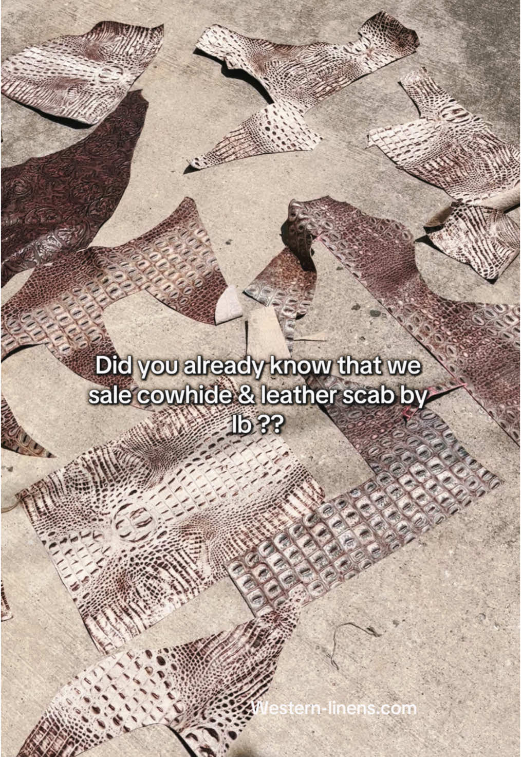 Visit our website  Western-linens.com  #cowhide #scrap #sale #westernlinen #dallastx 