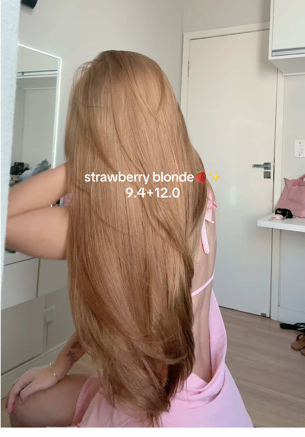 to obcecada nessa cor😭 #strawberryblonde #loiromorango #ruivo #cabelosaudavel 
