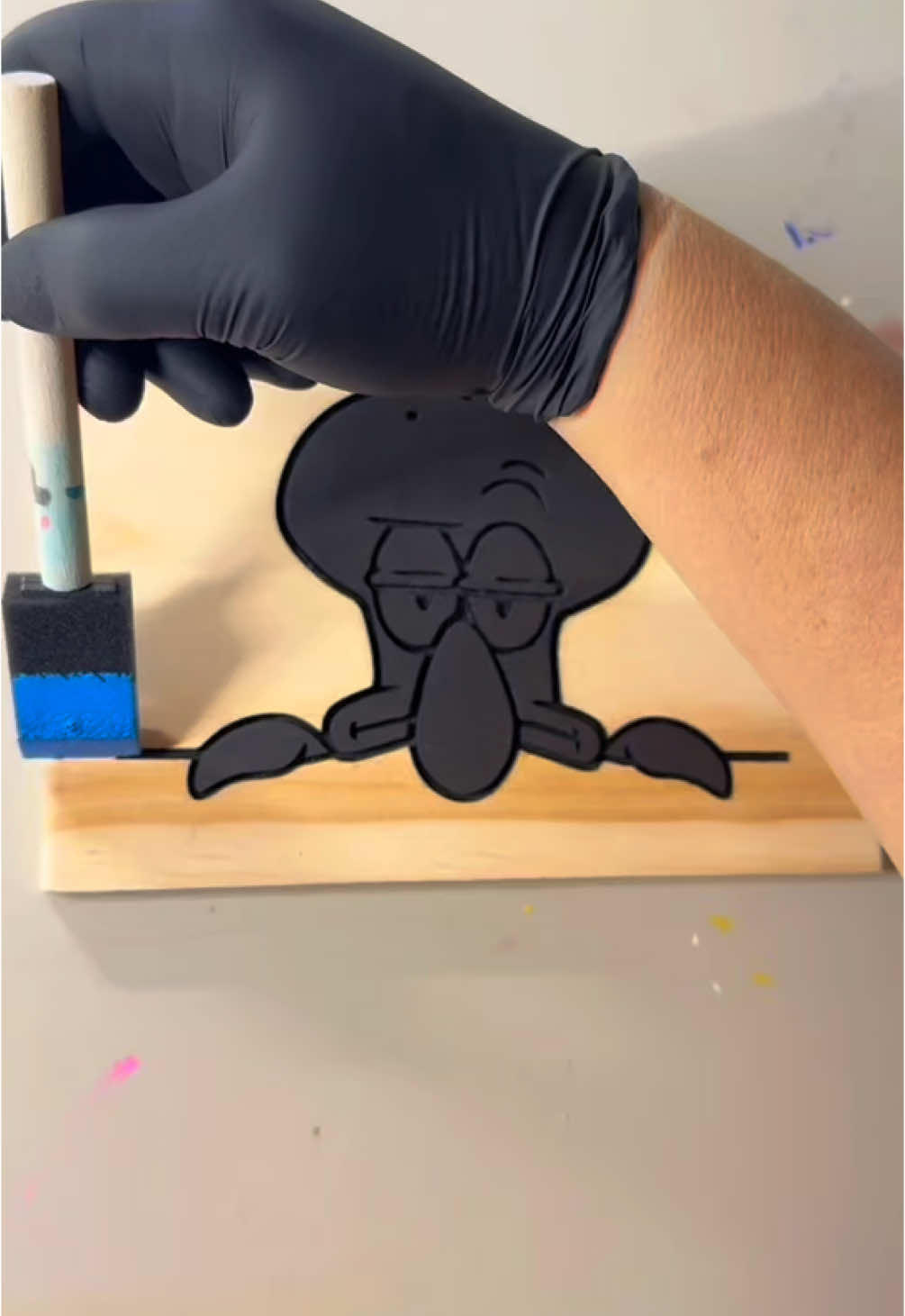 Satisfying Squidward #satisfying #asmr #painting #spongebob 