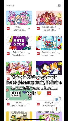 Arquivo digital com mais de 300 opções de livros para imprimir e se divertir com a família toda 💛✨ #bobiegoods #coloring #foryoupage #fyp 