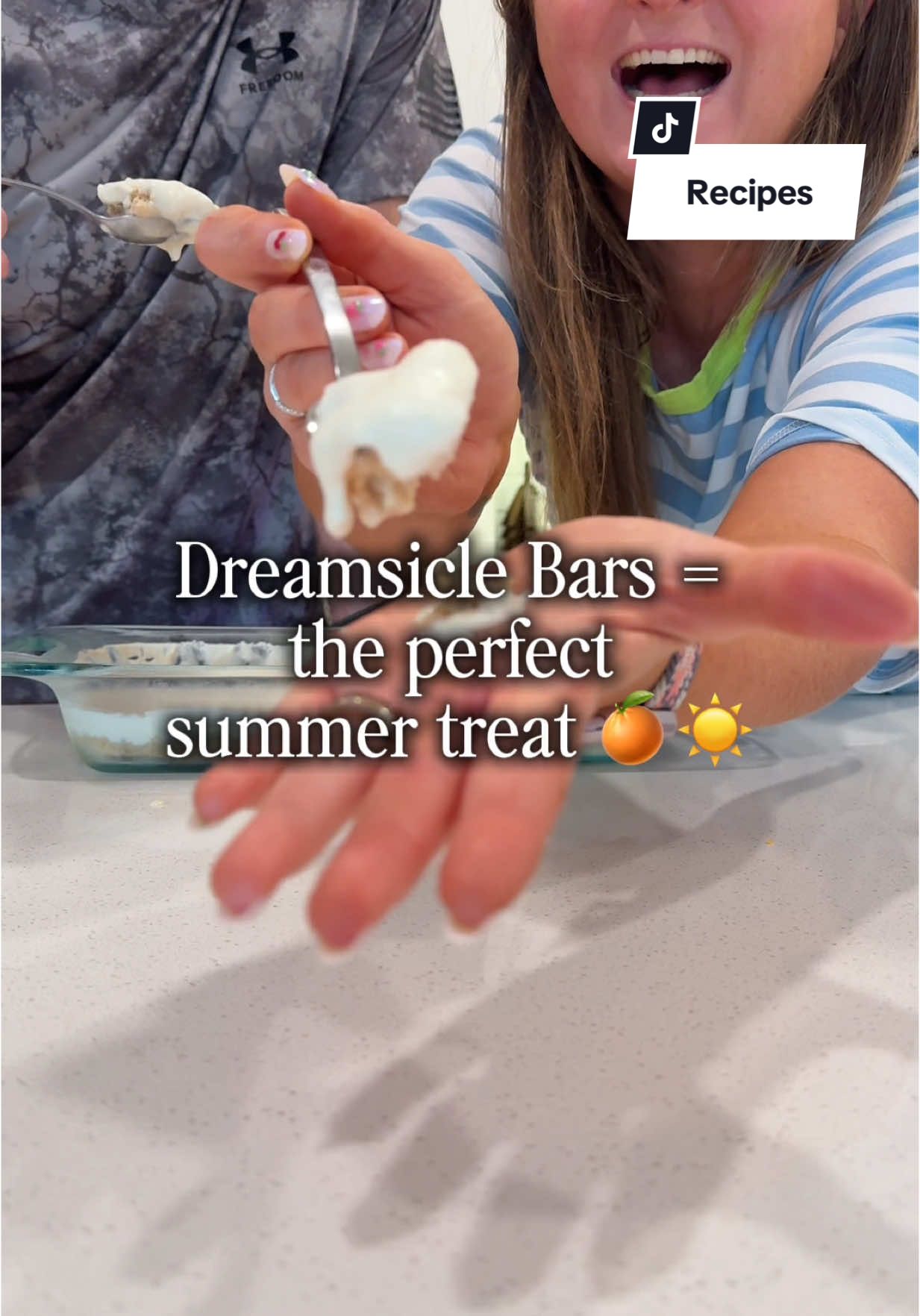 Dreamsicle Bars = the perfect summer treat. 🍊☀️ Did I mess up the recipe a little? Yep. Did it still turn out delicious? 1000%. Proof that even kitchen fails can be sweet. Save this, share it, and follow for more easy summer desserts! #dreamsiclebars #EasyRecipes #summerdesserts #bakingfails #sweetandsimple #themullinocoop 
