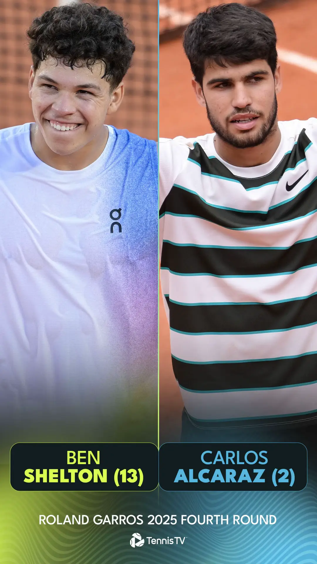 Tasty matchups 😍 #tennis #tennistv #atptour #alcaraz #shelton #musetti #rune #rolandgarros