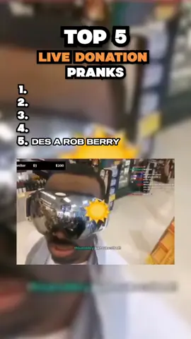 Top 5 live donation prank fails #top #top10 #top5 #ranking #funny #laugh #fyp #prank #fail #donation 