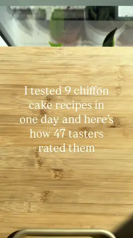 Testing 9 chiffon cake recipes in one day! Here’s what they looked like; which looks the best to you? Full analysis on the blog! #pancakeprincessbakeoff #bakeoff #chiffoncake 