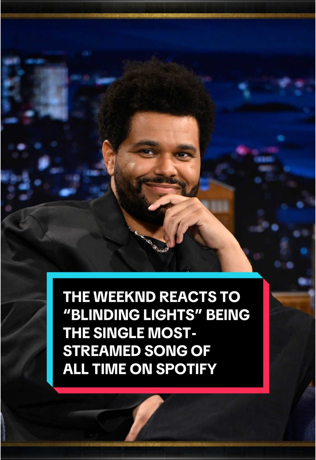 @The Weeknd reacts to “Blinding Lights” being the single most-streamed song of all time on @Spotify! #FallonTonight #TonightShow #TheWeeknd #BlindingLights #TheWeekndOnFallon #JimmyFallon  