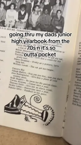 they wrote so kind the kind you’d like to kill about my dad HUHHHHHH #yearbook #fyp #fypシ #brooklyn #school #middleschool #70s 