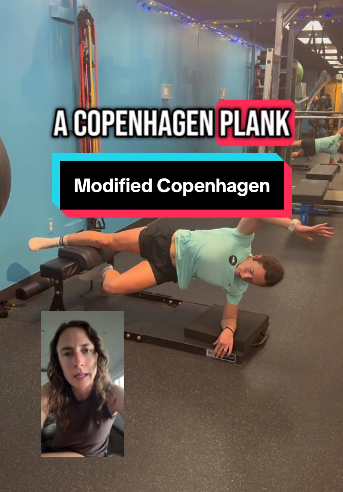 Modified Copenhagen plank for knee drive and improved running efficiency.  If you suffer from hip or knee pain this is also a great exercise to add!  #copenhagen #plank #strength #Running #runner #physicaltherapy 