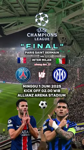 FINAL UEFA CHAMPIONS LEAGUE 2024/2025 #infobola #football #parissaintgermain #intermilan #leaguechampions #uefa 