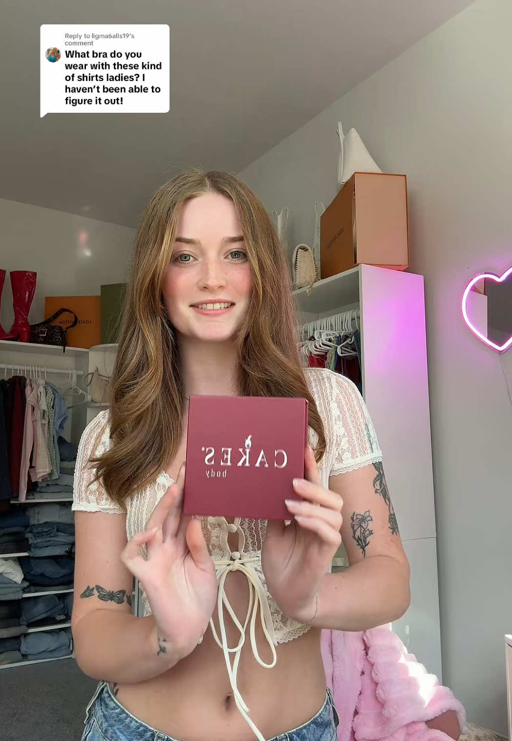 Replying to @ligma6alls19 the secret to wearing a see through top 🤭 i loveee @CAKES Body 