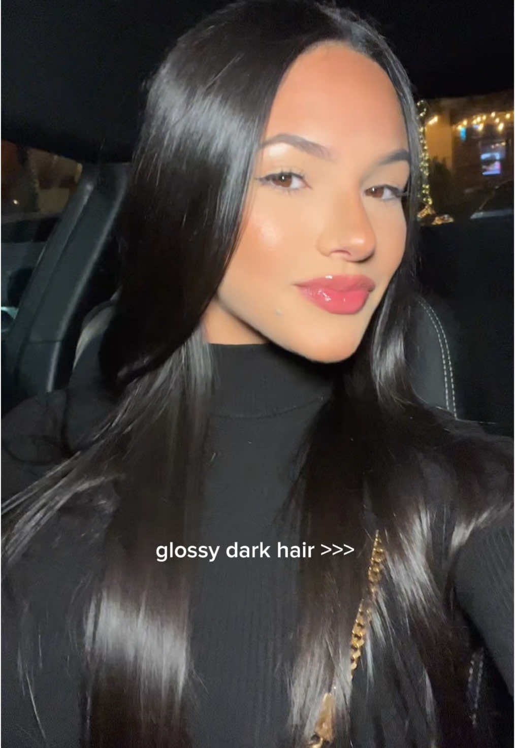 nothing like glossy dark hair 🖤 #fyp #fypシ  